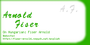 arnold fiser business card